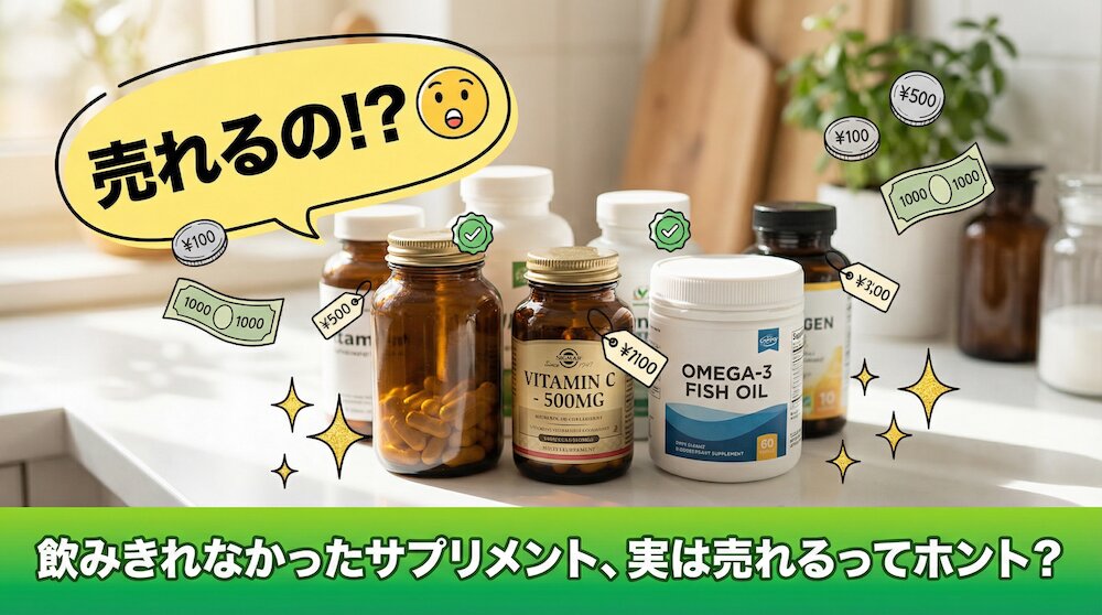 飲みきれなかったサプリメント、実は売れるってホント？