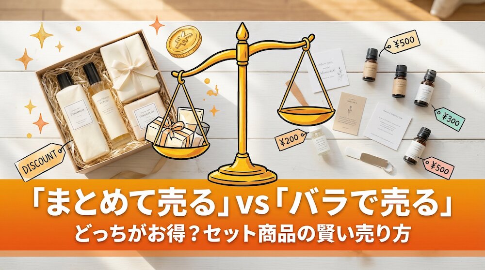 「まとめて売る」と「バラで売る」、どっちがお得？セット商品の賢い売り方