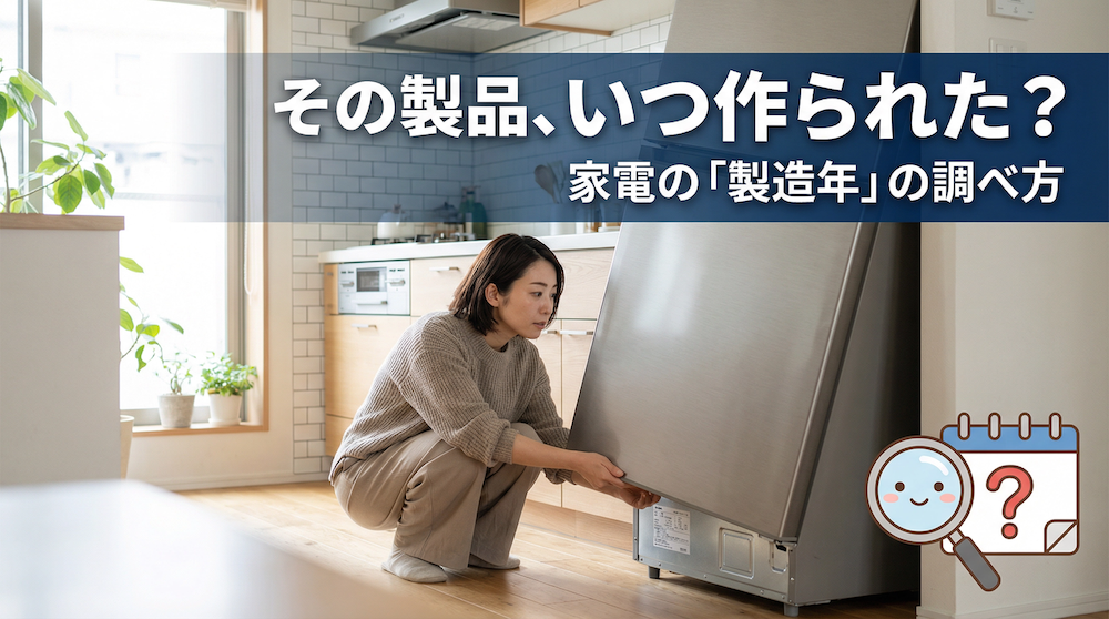 その製品、いつ作られた？家電の「製造年」の調べ方