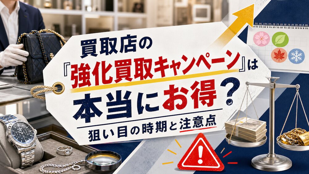 買取店の「強化買取キャンペーン」は本当にお得？狙い目の時期と注意点
